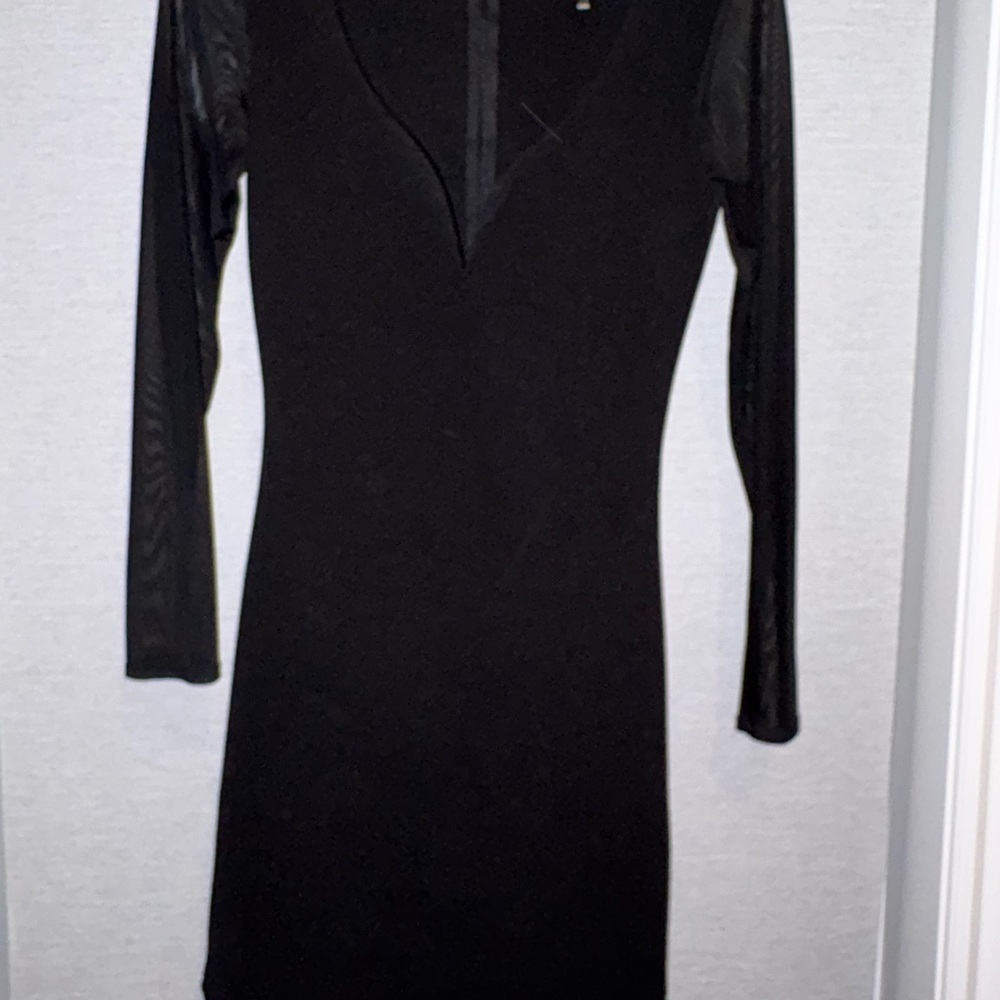 Peppermint Black Long Sleeve Dress